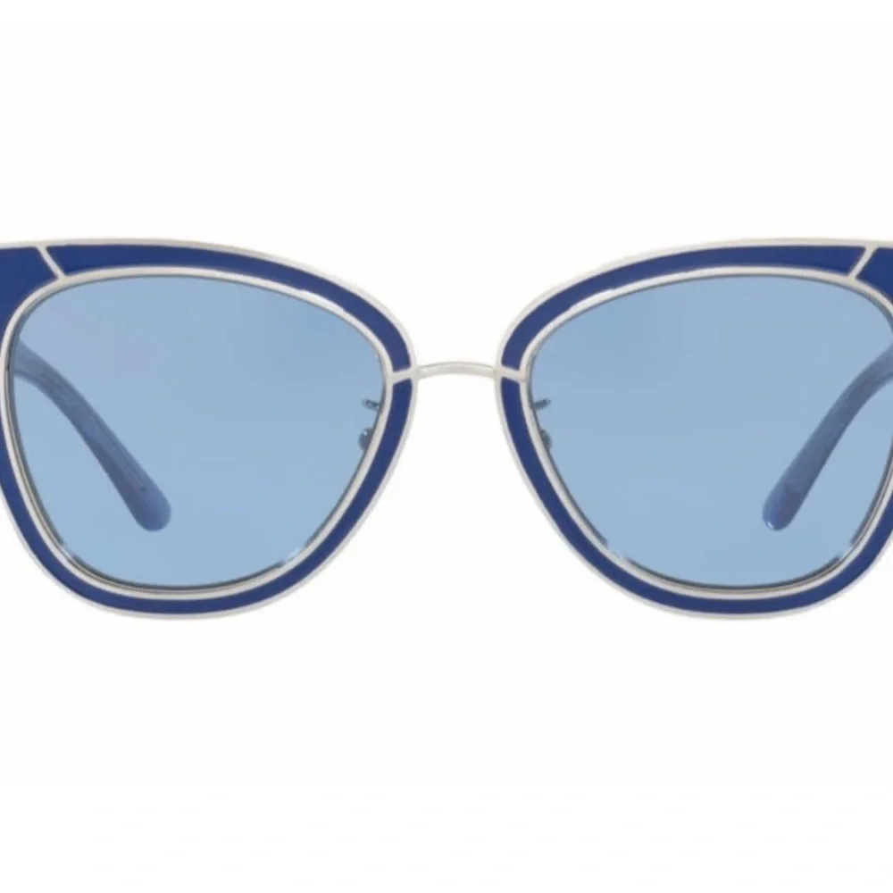 Tory Burch Cat Eye Sunglasses TY6061 Blue Deco NWT - Picture 7 of 11